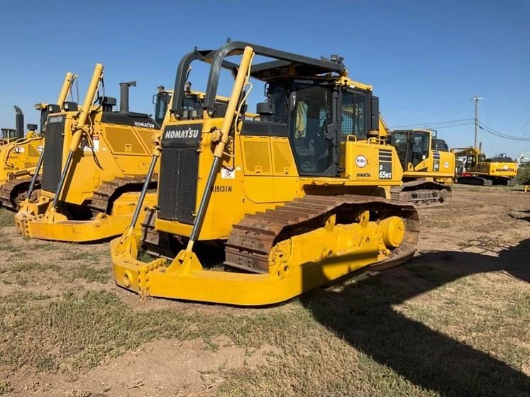 Used Komatsu Bulldozer in yard